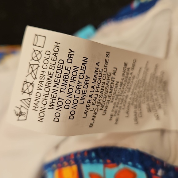 TRINA TURK Off-the-Shoulder Moroccan Paisley Print Bikini Top Dark Teal 10 NWOT - Picture 10 of 12